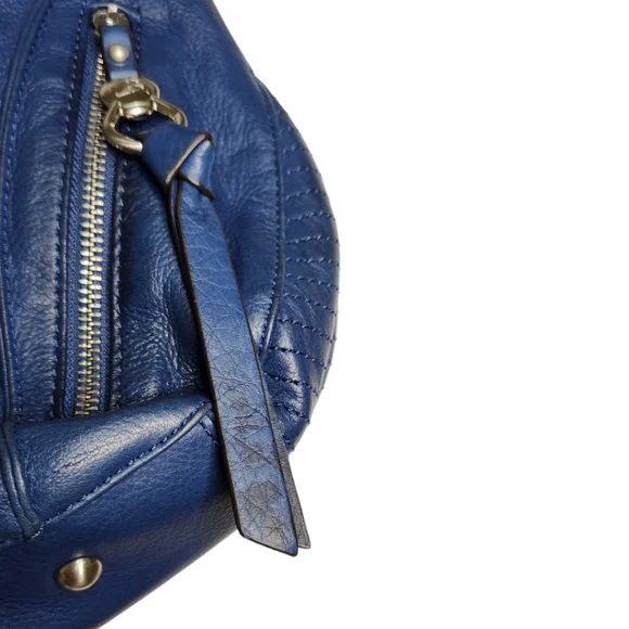 B. Makowsky Blue Soft Genuine Leather Shoulder Bag - Picture 7 of 17